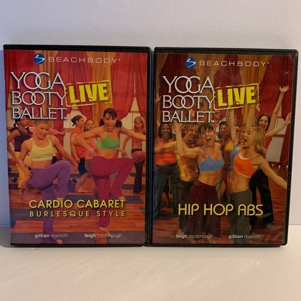 2 Yoga Booty Ballet Live Exercise DVD Beachbody Cardio Hip Hop Abs
